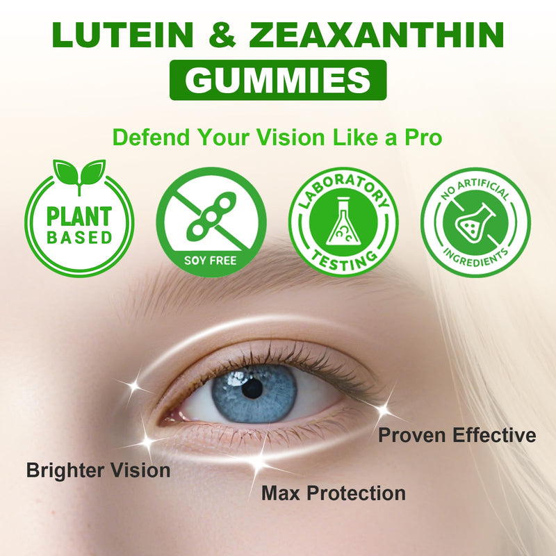 [Australia] - Sugar Free Lutein Gummies 25mg, Lutein and Zeaxanthin Supplements for Eye Health, 13-in-1 Eye Care Formula with Omega-3 Bilberry Saffron & Vitamins-Vision Health, Eye Strain, Dry Eyes, Vegan 60 Count Mango 60 Count (Pack of 1) 