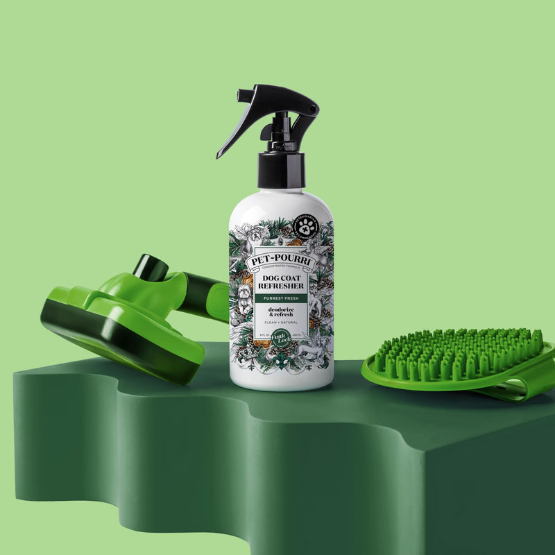 Pet-Pourri Dog Coat Refresher, Furrest Fresh, 8 Fl Oz, Deodorize & Refresh - Bergamot, Clove, Cinnamon and Amber - PawsPlanet Australia