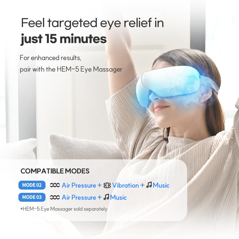HuBDIC Hubicare Eye Cool Gel Mask for Eye Massager, Cooling Eye Mask with Detachable Strap –Reusable Gel Eye Pad for Puffiness, Dry Eyes, Migraines & Relaxation Cold Compress