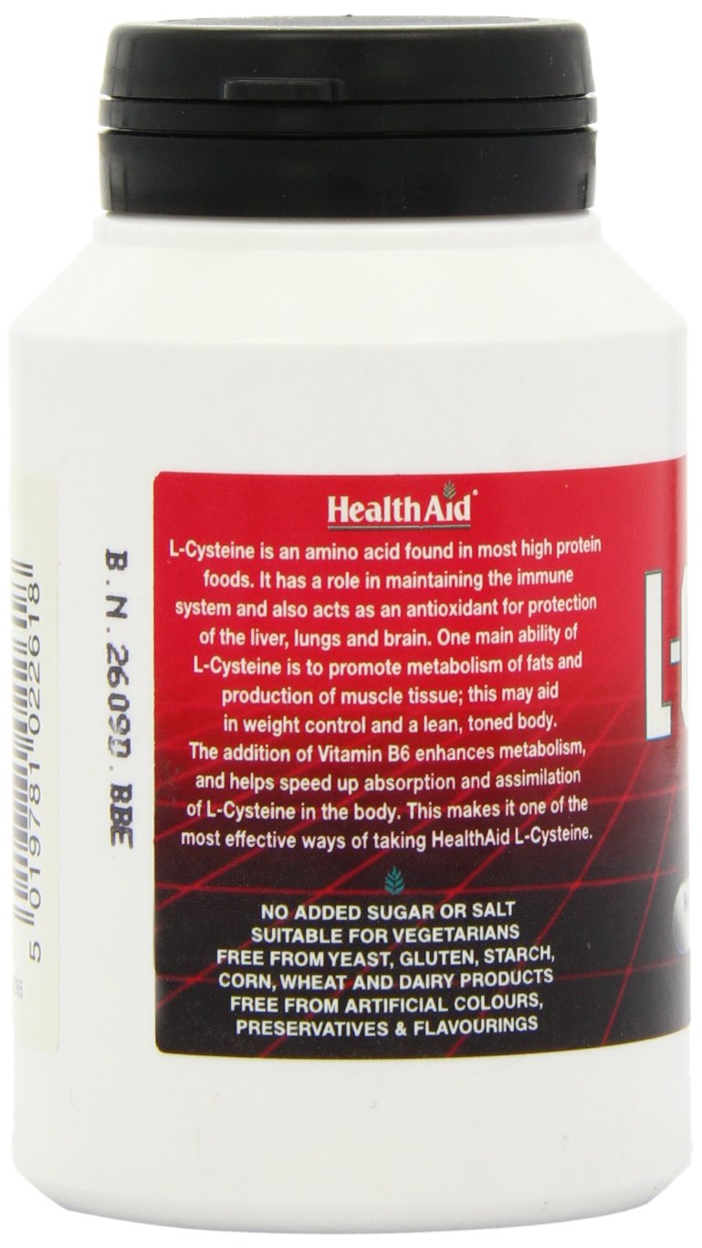 HealthAid L-Cysteine 550mg - 30 Tablets (Pack of 2) 30 count (Pack of 2)