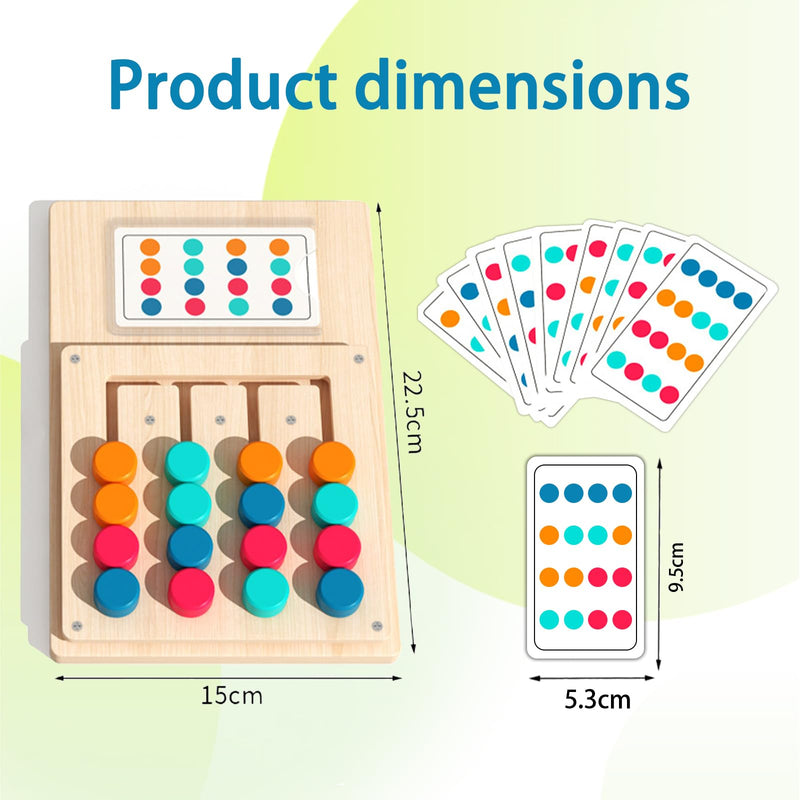 Wooden Dementia Games with 12 Cards for Seniors, Cognitive Stimulation Colour Memory Activities for Seniors, Portable Sensory Wooden Boards for Dementia in Adults