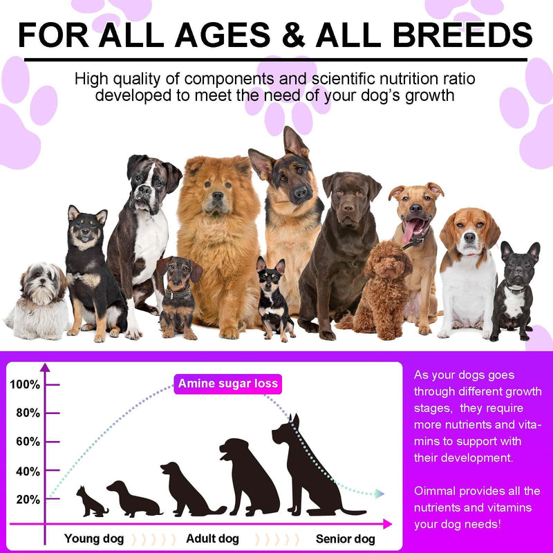 15 in 1 Dog Vitamins Supplements -150PCS-Multifunctional Supplements for Dogs-Glucosamine Chondroitin for Joint Support with Probiotics for Gut & Immune Health and Skin & Heart Health - PawsPlanet Australia