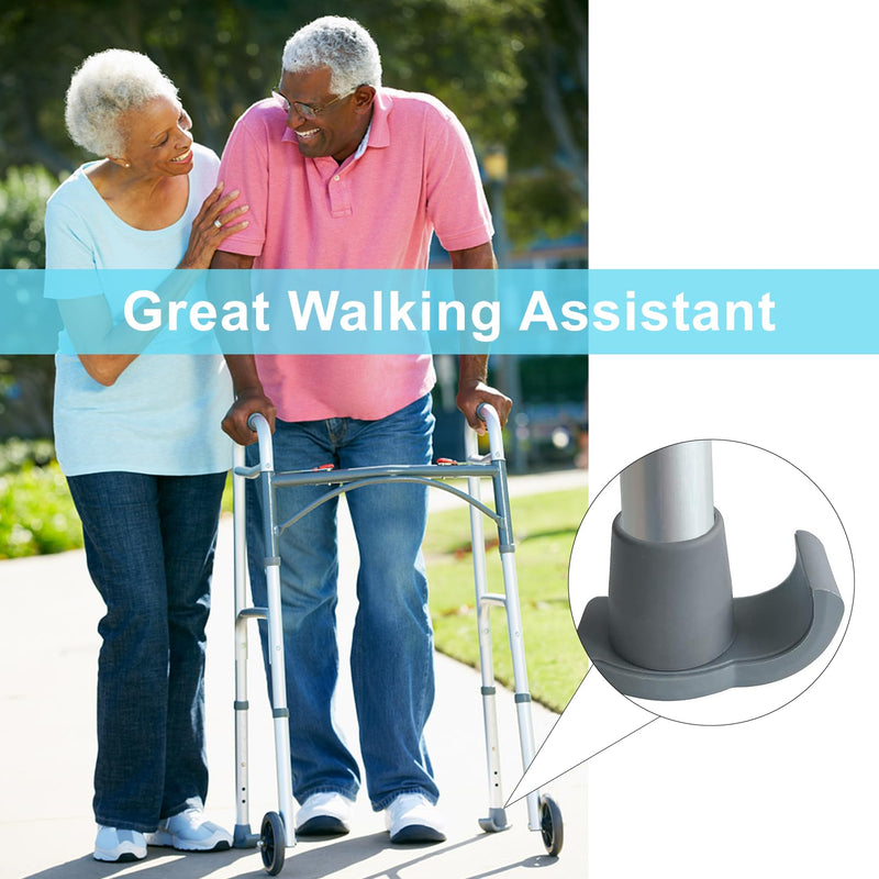 [Australia] - 4 Pack Walker Skis Glides for Folding Walkers, Walker Glides for Seniors, Essentials Walker Accessories Mobility Aid Accessory for Seniors Gray 4 