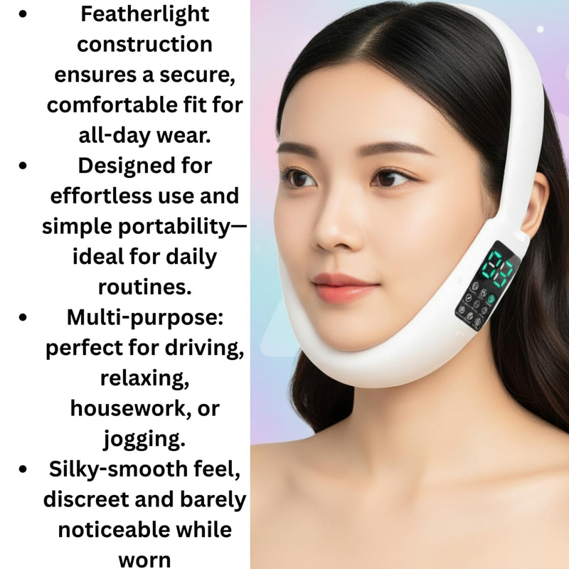 V-Face Machine and Electric Double Chin Device with 15 Gear Adjustable Intensities and 8 Modes – Intelligent Double Chin Machine for V-face. Free 3D Face Roller for Skin Care