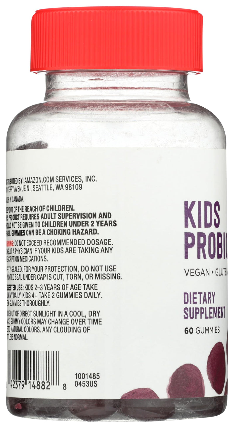 Amazon Brand - Mama Bear Vegan Probiotic, Berry, 60 Gummies, 1 Billion CFU per Gummy 60 Count (Pack of 1)