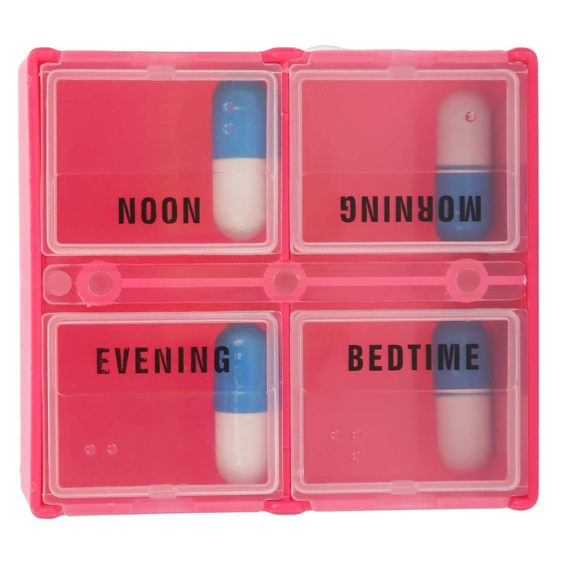 ZJchao Weekly Portable Pills Organizer Box Container 4 Times a Day Large Capacity Weekly Jewelry Case for Pills Vitamin Fish Oil Supplements