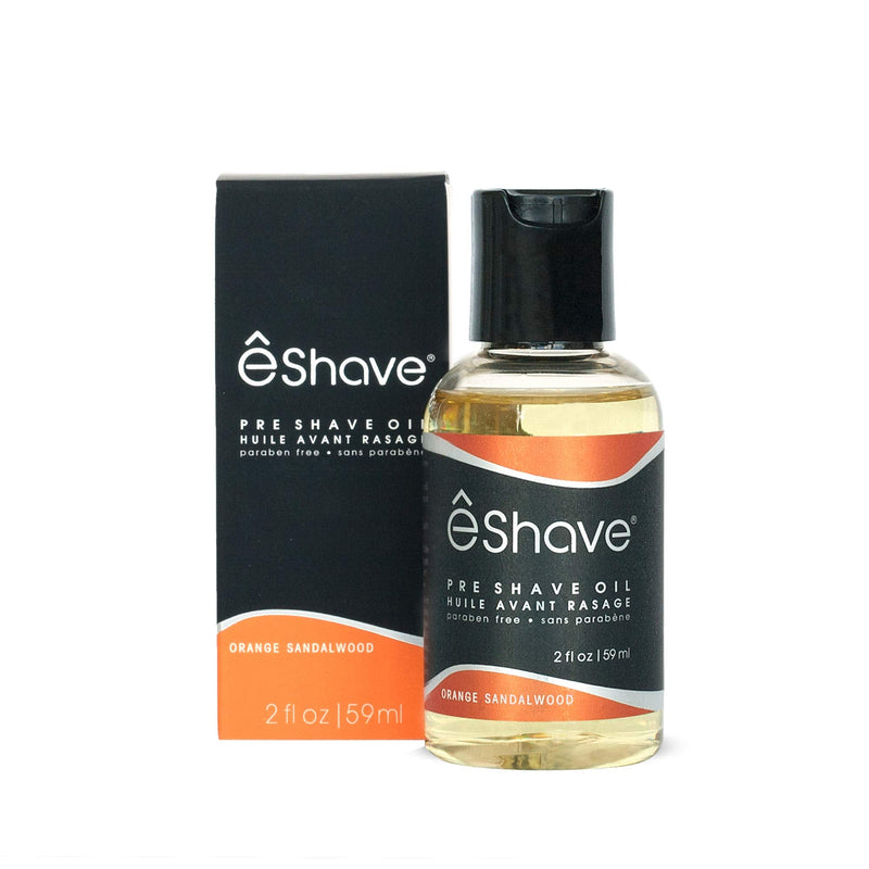 eShave Pre Shave oil for men- protects from shaving irritation and razor burn- for smoothest shave and silky skin- All Natural Shaving oil 2 oz Orange Sandalwood