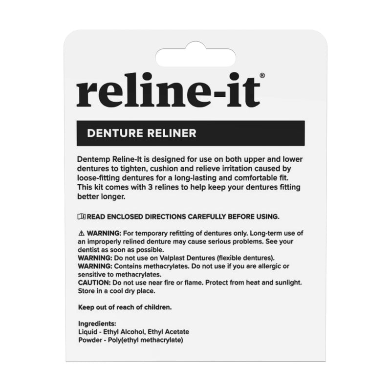 [Australia] - Dentemp Denture Reline Kit Value Pack - Advanced Formula Reline It Denture Reliner - Denture Kit to Refit and Tighten Dentures for Both Upper & Lower Denture (2 Pack (6 Relines)) 2 Pack (6 Relines) 
