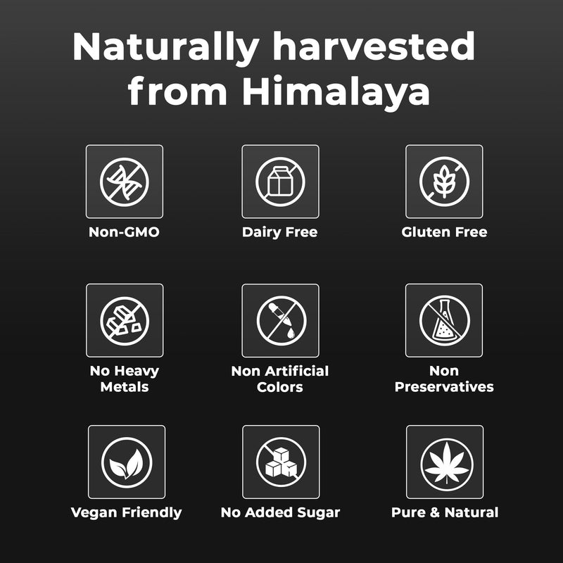 Pure Himalayan Shilajit Resin 50g - Gold Grade 100 Percent Organic Shilajit, Rich in Fulvic & Humic Acid, 85+ Minerals, Boosts Energy & Immunity, Vegan, Lab Tested