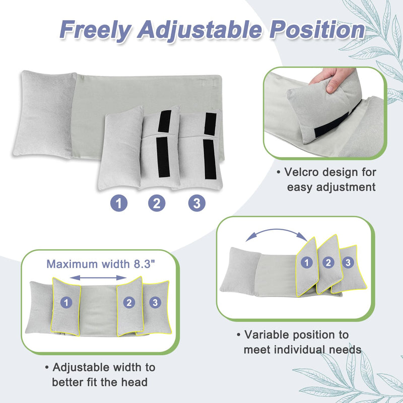 [Australia] - Mybow Beauty Pillows for Sleeping Anti Aging Wrinkle Face Surgery Sleep Upright Pillow Back Training Neck Stabilizer Face Wrinkle Prevention Head Straight Immobilizer Positioning Wedge Support Pillows Grey 