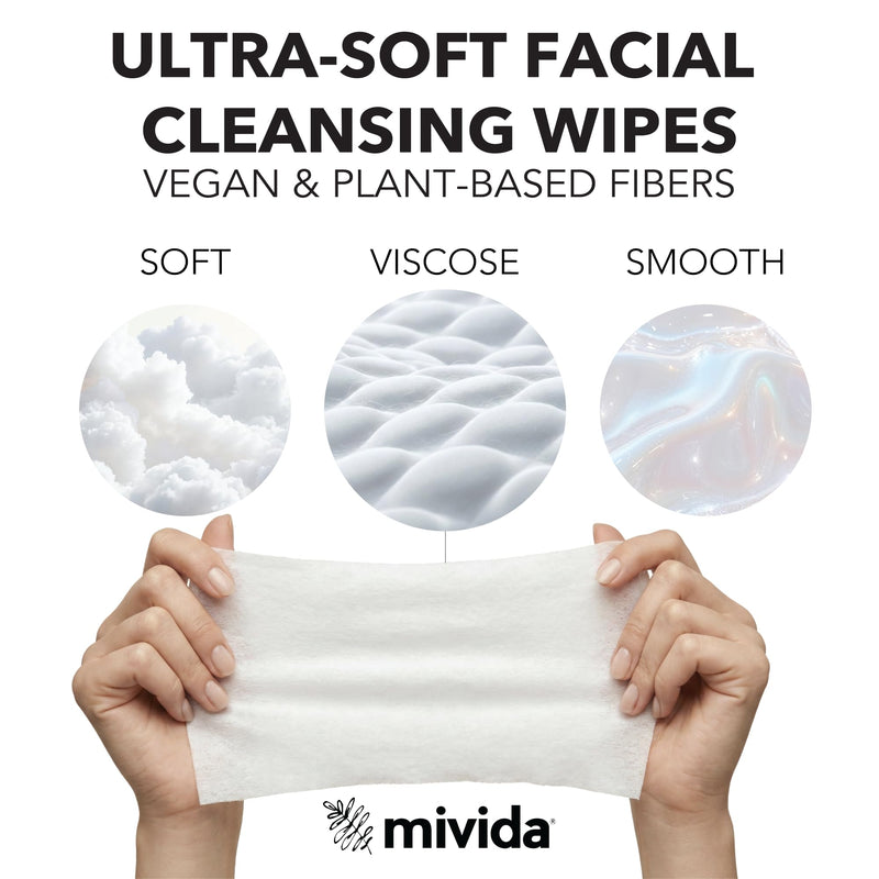 mivida Hypoallergenic Mini Makeup Remover Wipes Travel Size With Vitamin E, 80ct (8×10), Dermatologist Tested & Clinically Tested Makeup Wipes, 10 Packs 8 Count (Pack of 10)