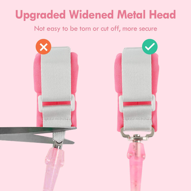 [Australia] - Lehoo Castle Upgraded Anti Lost Wrist Link, Kid Harness with Induction Lock, Safety Wrist Leash for Toddlers, Kids Backpack Leash, Child Leash Harness (Pink) Rose 