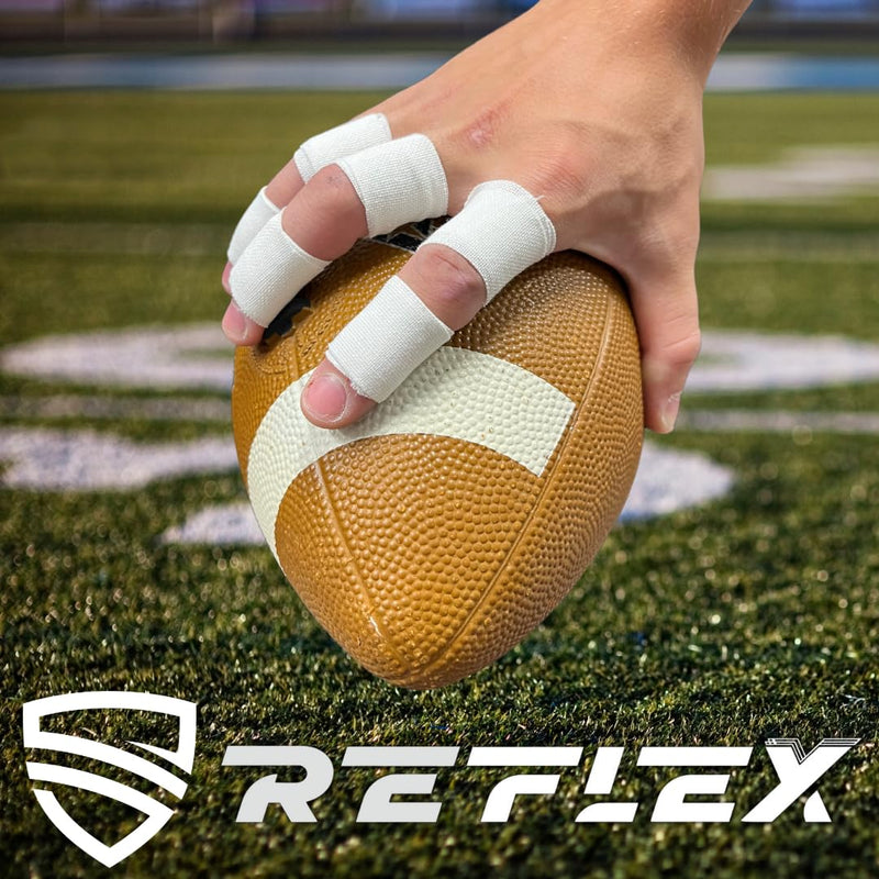 Shield Reflex | Stretch Athletic Tape, Tear by Hand, Made in USA, Thin, Flexible, Elastic Sports Tape, Spatting Football Tape 6 Pack (Arctic White, 2 Inch) Arctic White