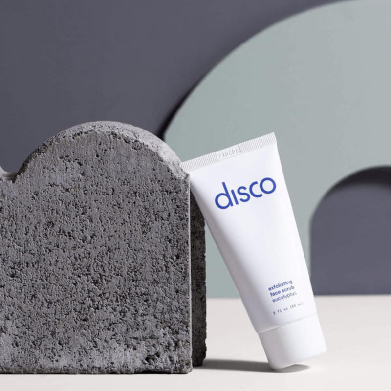 [Australia] - Disco Men’s Renewing Face Scrub – Natural & Organic Deep Exfoliating Cleanser & Pre Shave Wash, Soften, Remove Blackheads & Ingrown Hair, Eucalyptus, Paraben-Free with Coffee Extract, AHA & BHA, 2oz 