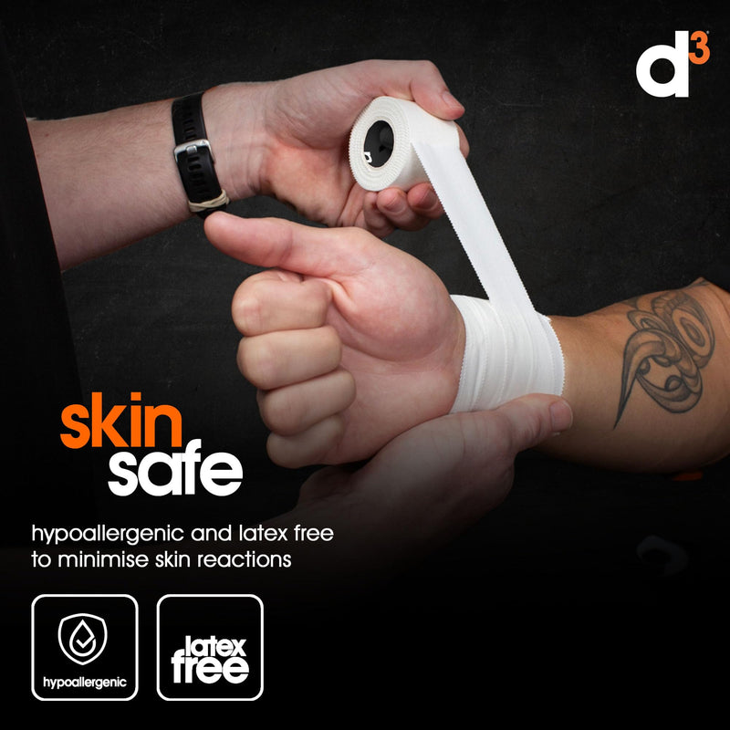 D3 AST Athletic Sports Tape Dual Roll Purple/White 12.5mm + 25mm x 15m (6 Pack) Hand Tearable Zinc Oxide Joint Support Finger Thumb Wrist Strapping Jiu Jitsu Climbing Rowing BJJ 6 Rolls