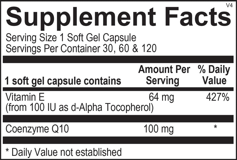 Power CoQ-10 Dietary Supplement | Nutrient Support for Natural Cellular Energy Production, Antioxidant Protection, and Overall Wellness with Vitamin E (30 Soft Gel Capsules)