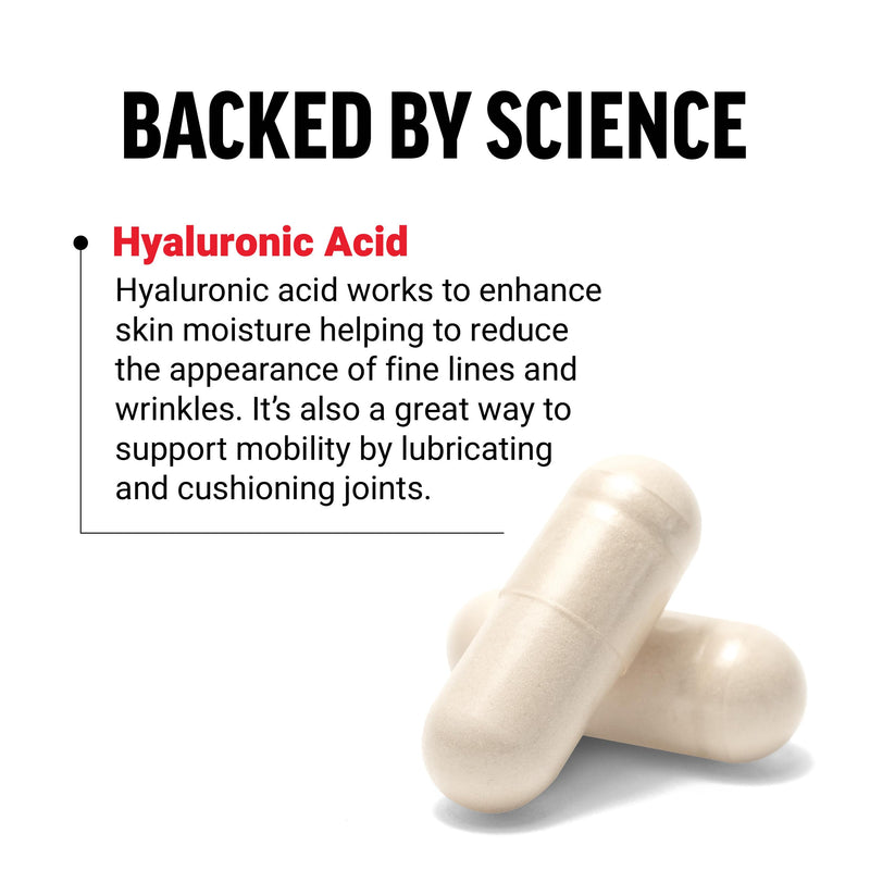 [Australia] - FORCE FACTOR Hyaluronic Acid Supplements, Hyaluronic Acid Capsules for Joint Health and Skin Hydration, Joint Health Supplement for Women and Men, High Potency, Vegan, 60 Capsules 