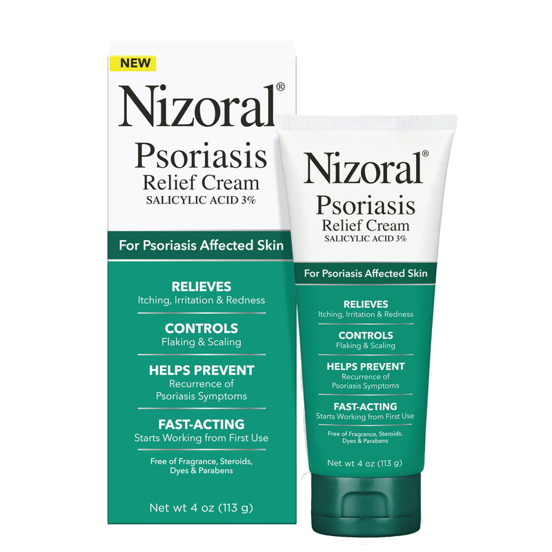 [Australia] - Nizoral Psoriasis Relief Cream- Relieves Itching, Irritation & Redness and Controls Flaking and Scaling with Maximum Strength Medicine (Salicylic Acid 3%), 4 Fl Oz 4 Fl Oz (Pack of 1) 