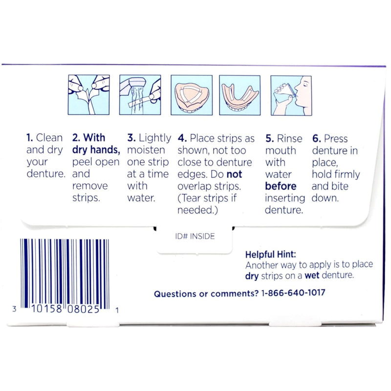 [Australia] - Super Poligrip Comfort Seal Strips Denture Adhesive - 40 Strips (Pack of 6) 