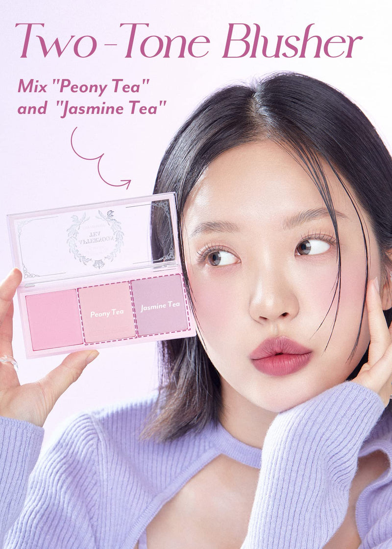 [Australia] - I'M MEME Wonder Soft Layer Palette 01 My Teddy, 0.23 Oz + Afternoon Tea Blusher Blossom Tea Blended, 0.4oz Bundle 