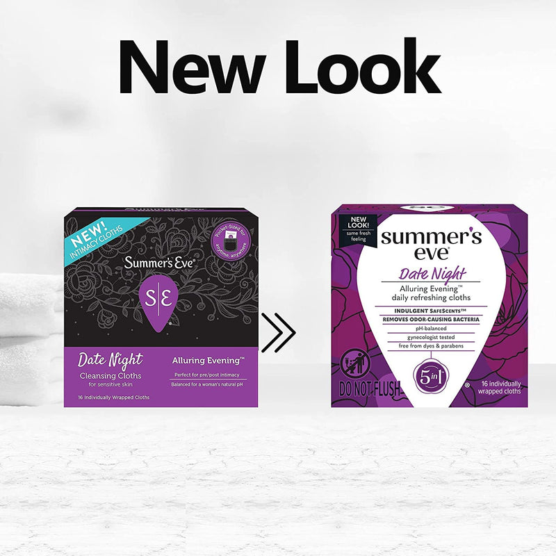 [Australia] - Summer's Eve Date Night Feminine Cleansing Wipes Pre/Post-Intimacy Cleansing, 16 Count 
