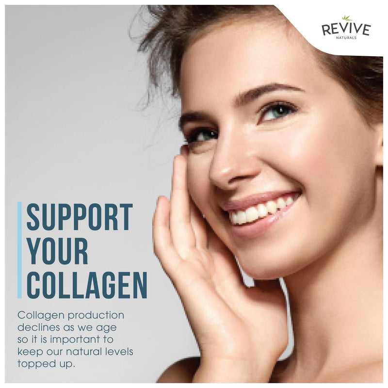 Revive Naturals Multi Collagen Protein Capsules - Types I, II, III, V & X - Hydrolysed Grass Fed Bovine, Wild Caught Marine & Free-Range Chicken, Made with Hyaluronic Acid & Vitamin C, 120 Caps