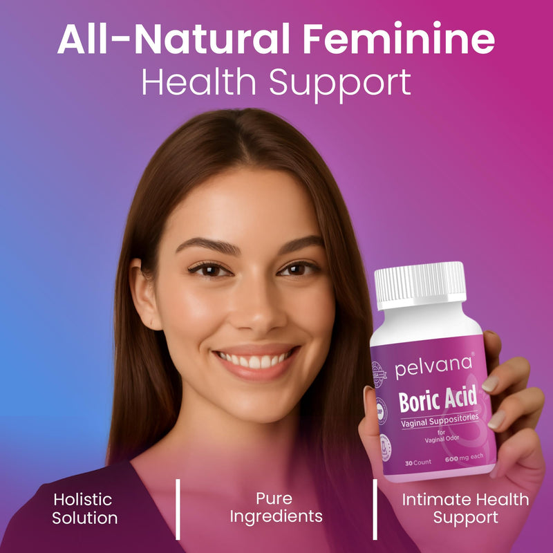 [Australia] - Pelvana Boric Acid Suppositories for Women 30 + 7 Applicators, Total of 37 Piece Kit for Vaginal Odor & Freshness - Third-Party Lab Verified & Bottled in The USA - Feminine Health Odor Solution 30 Count + 7 Applicators 