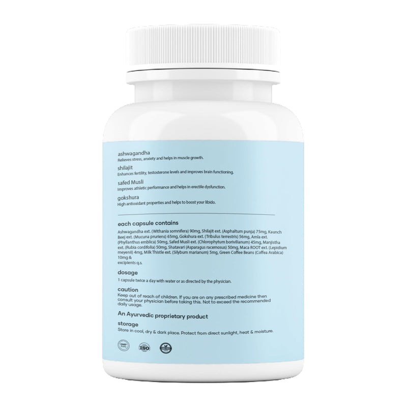 [Australia] - Mars Surgemax Natural Capsules with Shilajit & Safed Musli | Supports Energy, Strength & Immunity | for Active Lifestyle | 60 Capsules | Pack of 1 60 Count (Pack of 1) 