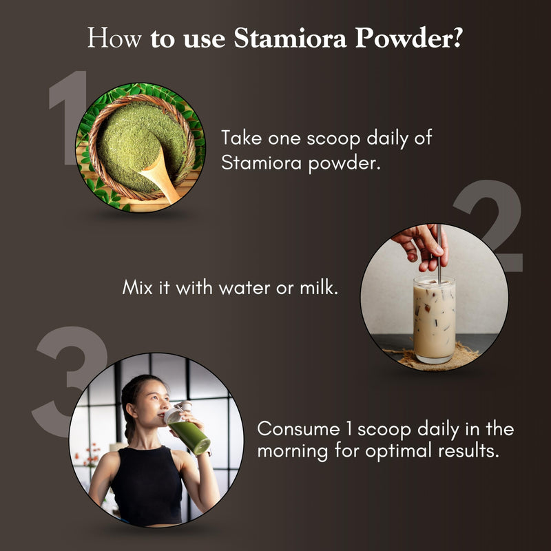 Organic Spree Stamiora Powder – 150 g (5.3 oz) | USDA Organic Certified | Ayurvedic Herbal Blend of Gokshura, Safed Musli, Ashwagandha, Guduchi & Moringa