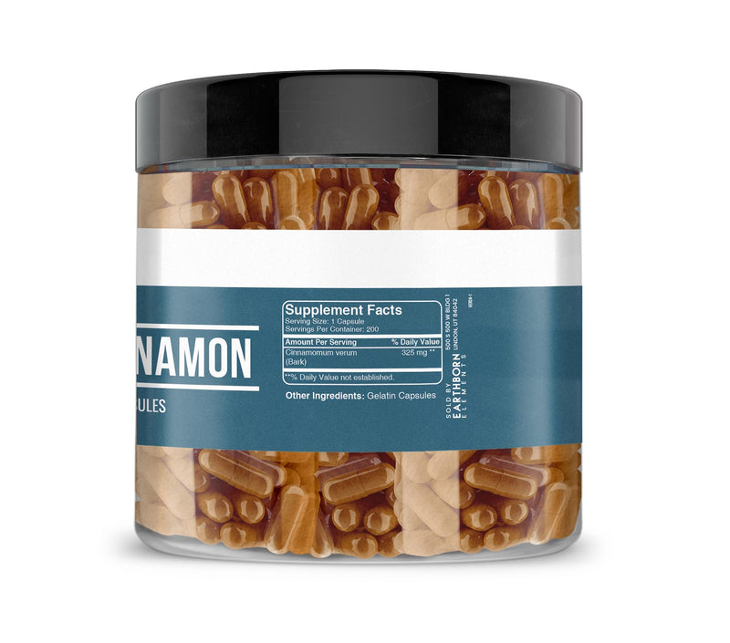 [Australia] - Earthborn Elements Ceylon Cinnamon 200 Capsules, Pure & Undiluted, No Additives 