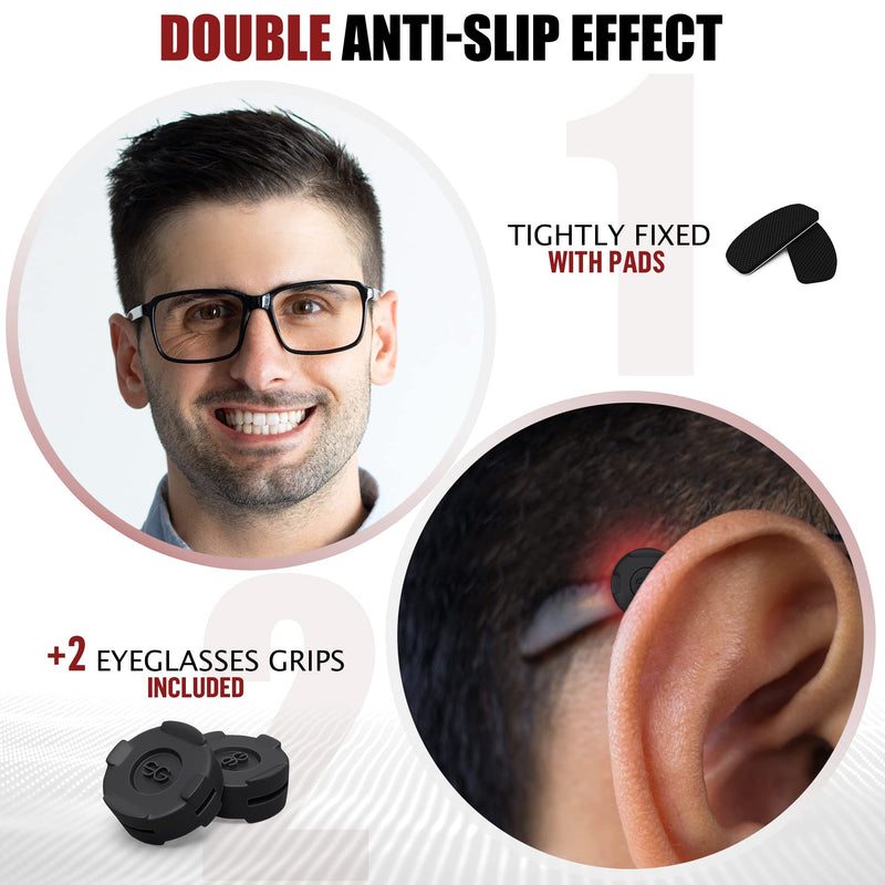 [Australia] - SIGONNA Eyeglass Nose Pads Anti Slip - Eye Glasses Nose Pad 0.5 mm - Silicone Nose Bridge Pads - Nose Grips Non Slip Piece - Sunglass Nose Pads Guards - (6 Pairs Black) 0.5mm x 7mm x 16mm 6 Pairs Black 