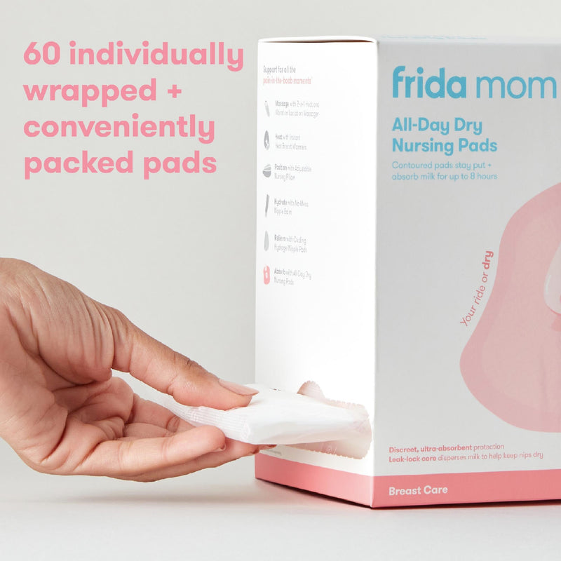 [Australia] - Frida Mom Nursing Pads, Disposable Nursing Pads with Ultra Absorbency, and Soft Texture, Breastfeeding Essentials, 60ct 60 Count 
