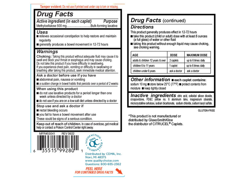 [Australia] - Quality Choice Fiber Therapy Caplets 100 Ct 