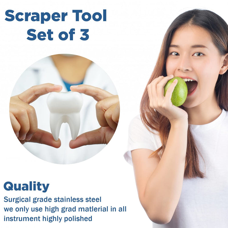 H6/7 Anterior Sickle Scaler –Dentist pick, Dental Sickle Scaler H6/H7 Double End Hygienist Plaque Remover Professional for Pets Pack of 3 - PawsPlanet Australia