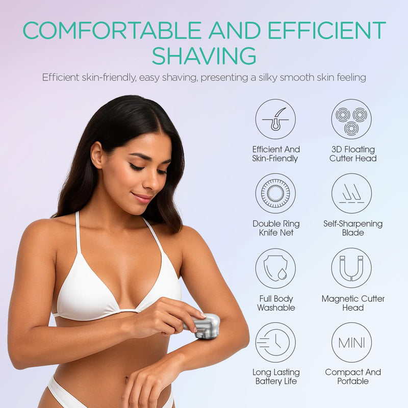 [Australia] - VOYOR Electric Razors for Women 3D Floating Blade Shaver for Women, Electric Shaver for Legs Bikini and Body Facial Hair Remover Women's Shavers Waterproof Women's Grooming ES310 (Gold) Gold 