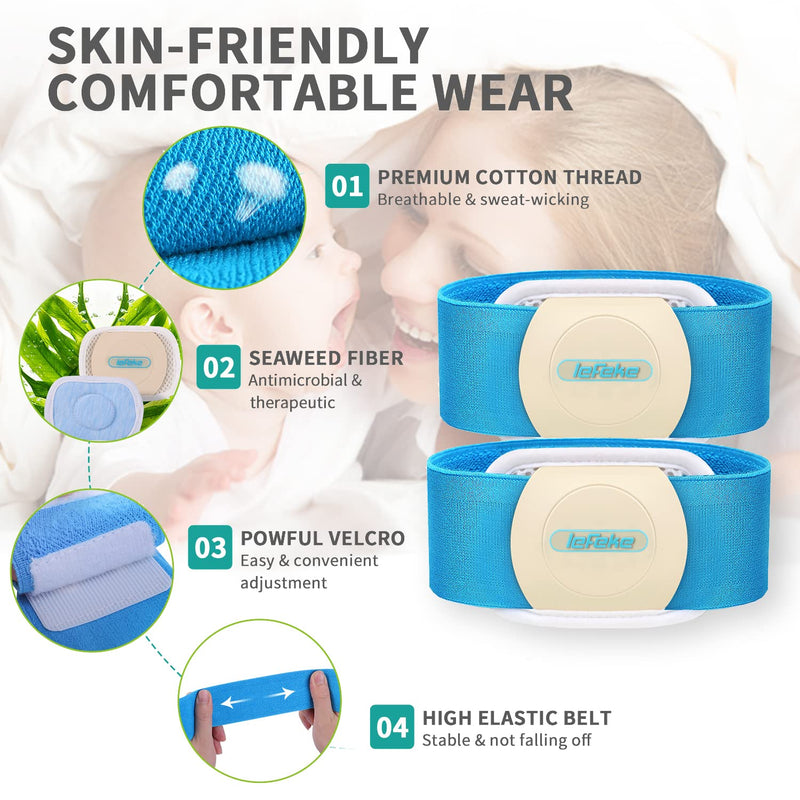 lefeke Umbilical Hernia Belt Baby Belly Button Band, Newborn Belly Wrap Truss, Infant Abdominal Binder for Children Kids, Adjustable Navel Belly Band Support Cord (Blue-S) S Blue