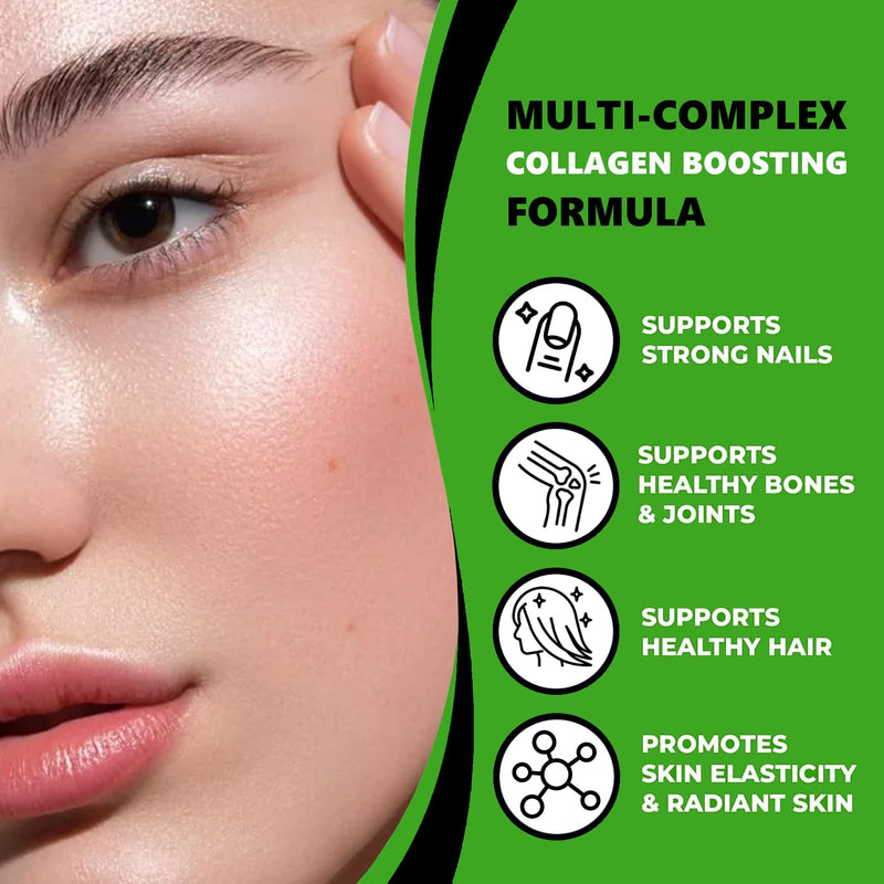RejuvaPro Collagen Booster Supplement, Multi-Nutrient Vegan Collagen for Women & Men, for Skin, Hair & Nails, Halal & Suitable for Vegetarians, 1 Month Supply, 60 Capsules, DeenVida Nutrition