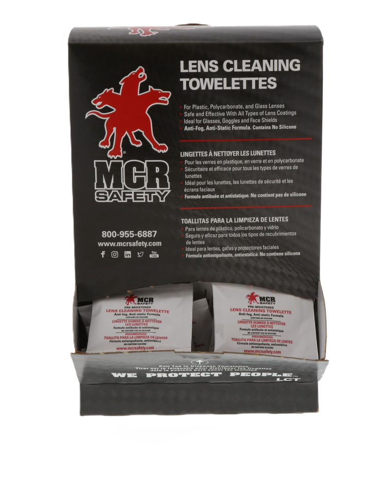 [Australia] - MCR Safety LCT Anti-Fog Anti-Static Lens Cleaning Towelette - 100 Wipes 