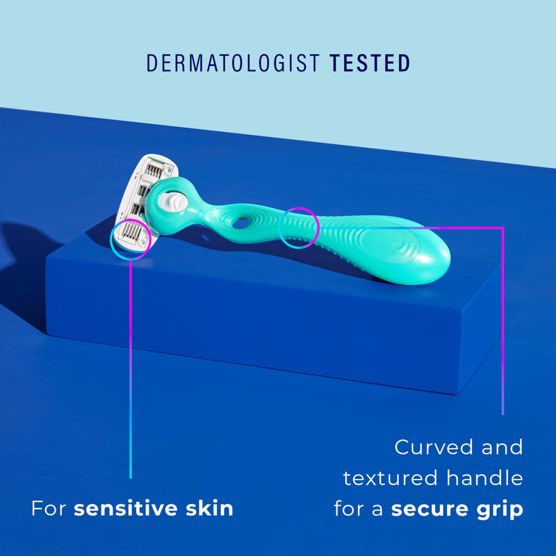 [Australia] - Schick Hydro Silk Sensitive Skin Razor for Women With 5 Moisturizing Razor Blade Refills 