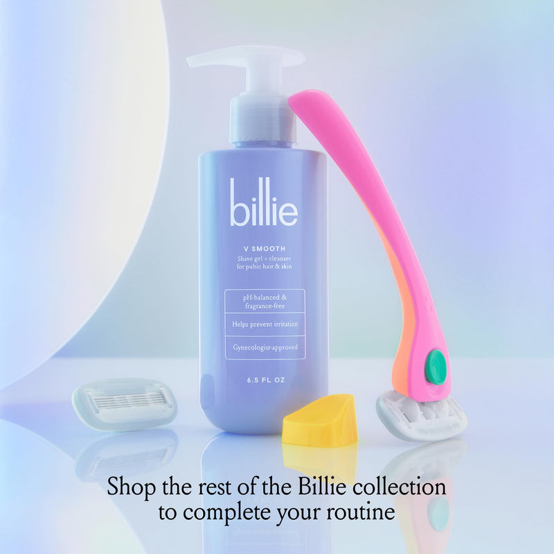 Billie - V Smooth - Shave Gel + Cleanser for Pubic Hair & Skin - pH-Balanced - Fragrance-Free - Gynecologist-Approved - 6.5 oz. Shaving Agent