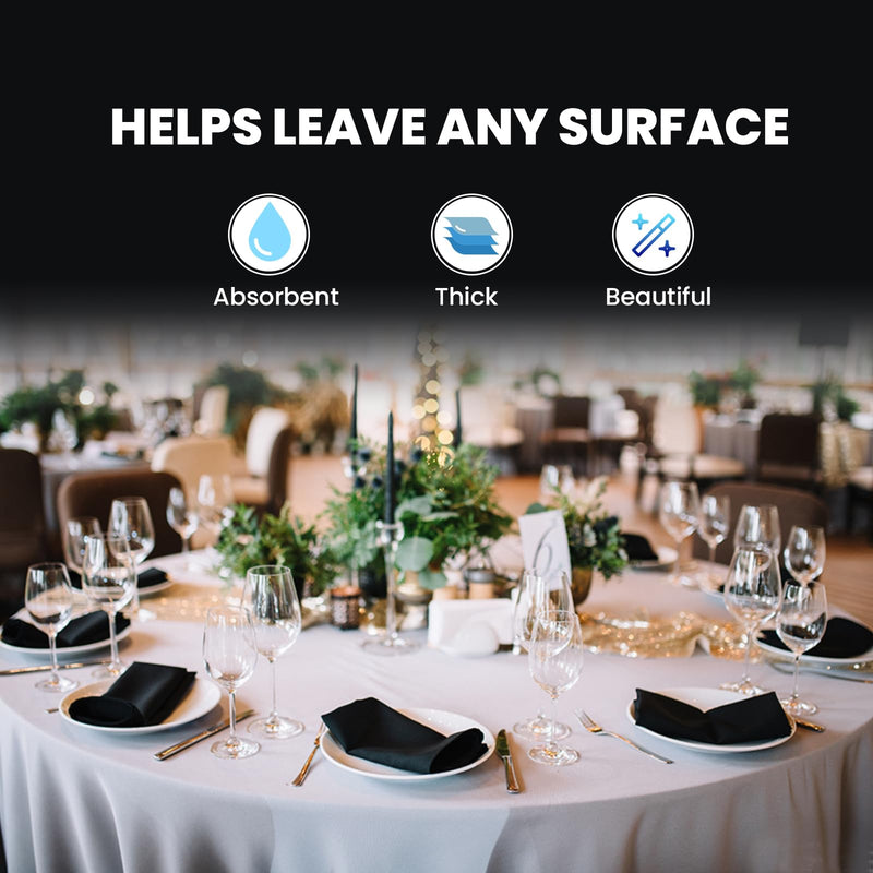 [Australia] - Perfectware 2 Ply Black Dinner Napkin Pack of 125 Pack of 125ct 