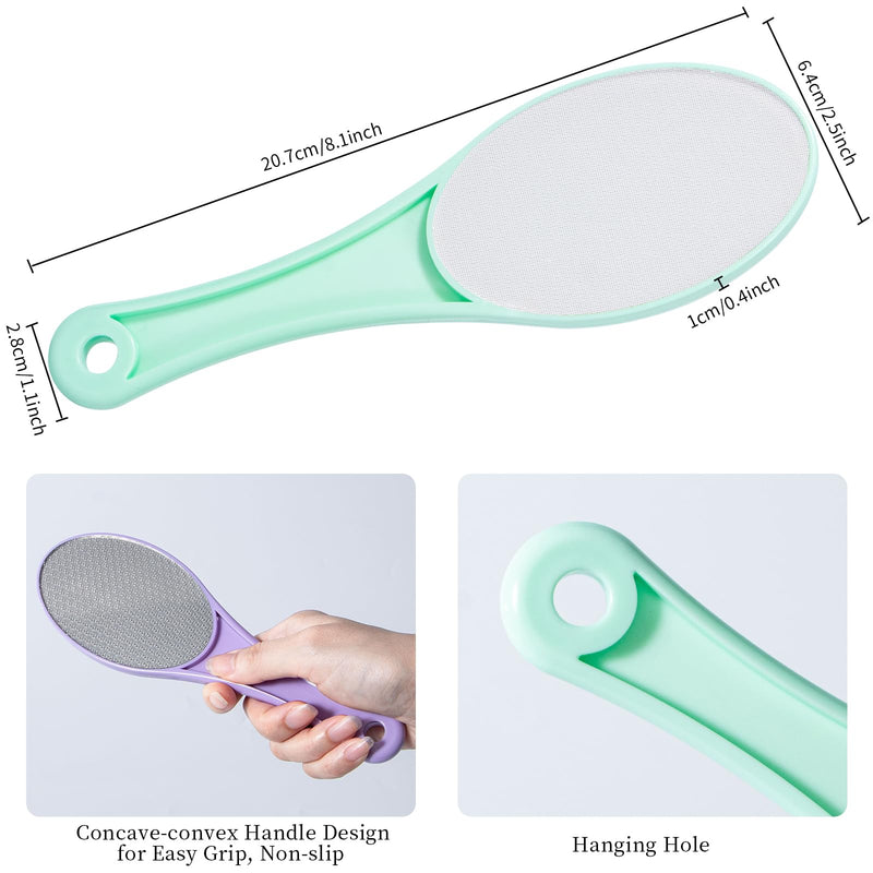 [Australia] - 3 Pack Nano Glass Foot File Callus Remover for Feet, Double Sided Foot Scrubber, Dead Skin Remover, Hygienic Pedicure Tool, Hair Eraser for Softer and Smoother Feet and Hands,Green Blue Purple Green Blue Purple 