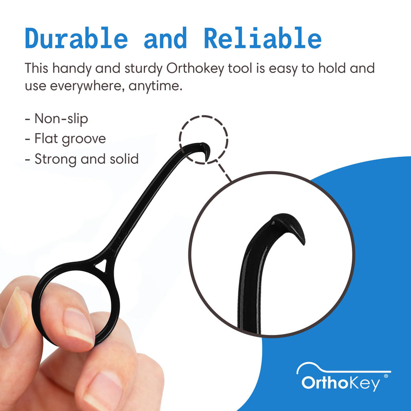 [Australia] - OrthoKey Retainer & Aligner Removal Tool - Dental-Grade Orthodontic Supplies for Invisible Braces, Cleaning & Travel - Bracket & Denture Remover (2-Pack) Black 2-Pack 