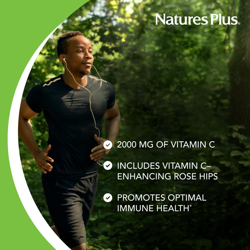 NaturesPlus Ultra-C 2000 mg - 60 Tablets - Vitamin C with Rose Hips - Immune & Antioxidant Support - Vegetarian, Gluten Free - 60 Servings 60 Count (Pack of 1)