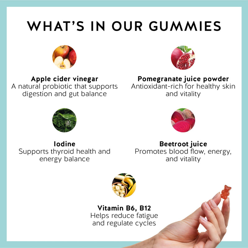 Bears with Benefits Apple Cider Vinegar Gummies for Gut Health Support | Made with apple cider vinegar, pomegranate and beetroot in one delicious vegan gummy for daily gut support. 1 Count (Pack of 60)