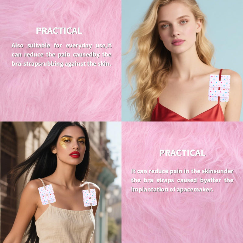 [Australia] - 2 Pcs Bra Strap Pad Protector for Chest Port Pillows Protector for Chemo Patients, Pacemaker Heart Surgery Recovery Support Cushion Pacemaker Pillow for Bra Post-Surgery 