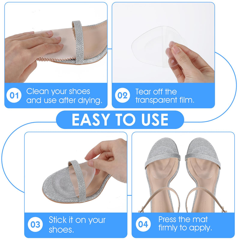 [Australia] - Pack of 8 Metatarsal Pads Gel Foot Pads Foot Pads Forefoot Pads Forefoot Pads Gel Forefoot Shoe Insoles Bunion Protection Foot Bunion Pad Reusable Bunion Pad Forefoot for High Heels 