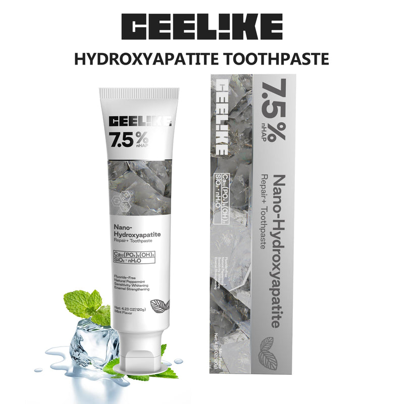 7.5% Hydroxyapatite Toothpaste – Strengthens Enamel, Protects Gums & Freshens Breath – Fluoride-Free, Ideal for Sensitive Teeth, 120g (2) 2