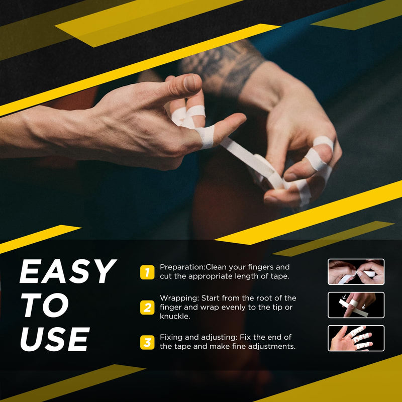 [Australia] - OK TAPE Athletic Finger Tape (10Rolls 450FT), Finge Wrap Tape, Extra Strong Adhesive Finger Support and Protect Tape, Hand Grip Tape for Rock Climbing, MMA, Jiu Jitsu, Volleyball, Black 0.5" x 15yards - 10 Rolls 
