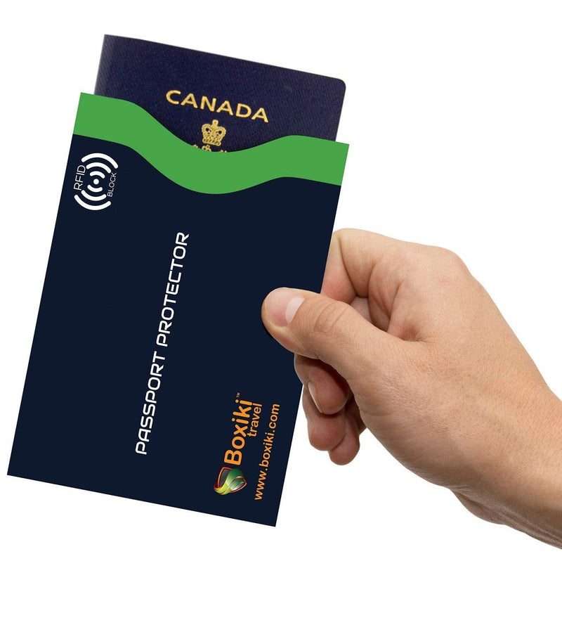 Boxiki Travel Safety Essentials: RFID Sleeve Set of 5 & Money Belt | Advanced Anti-Theft Protection for Secure Travel.